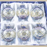 2.16" Blown Glass Egyptian Christmas Ornaments - Set of 6 Ornaments